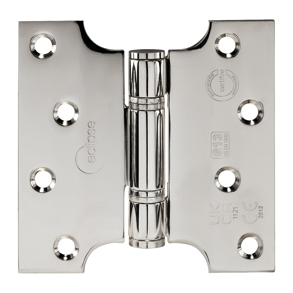 Eclipse 4 Inch (102 x 51mm) Stainless Steel Parliament Hinge - Polished Stainless Steel (Sold in Pairs)